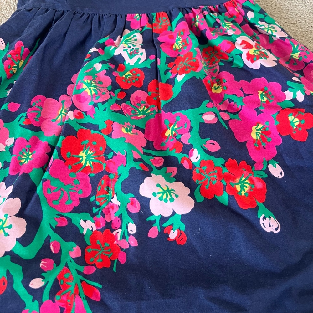 Lilly Pulitzer Lottie Navy Floral Strapless Dress - Picture 4 of 8
